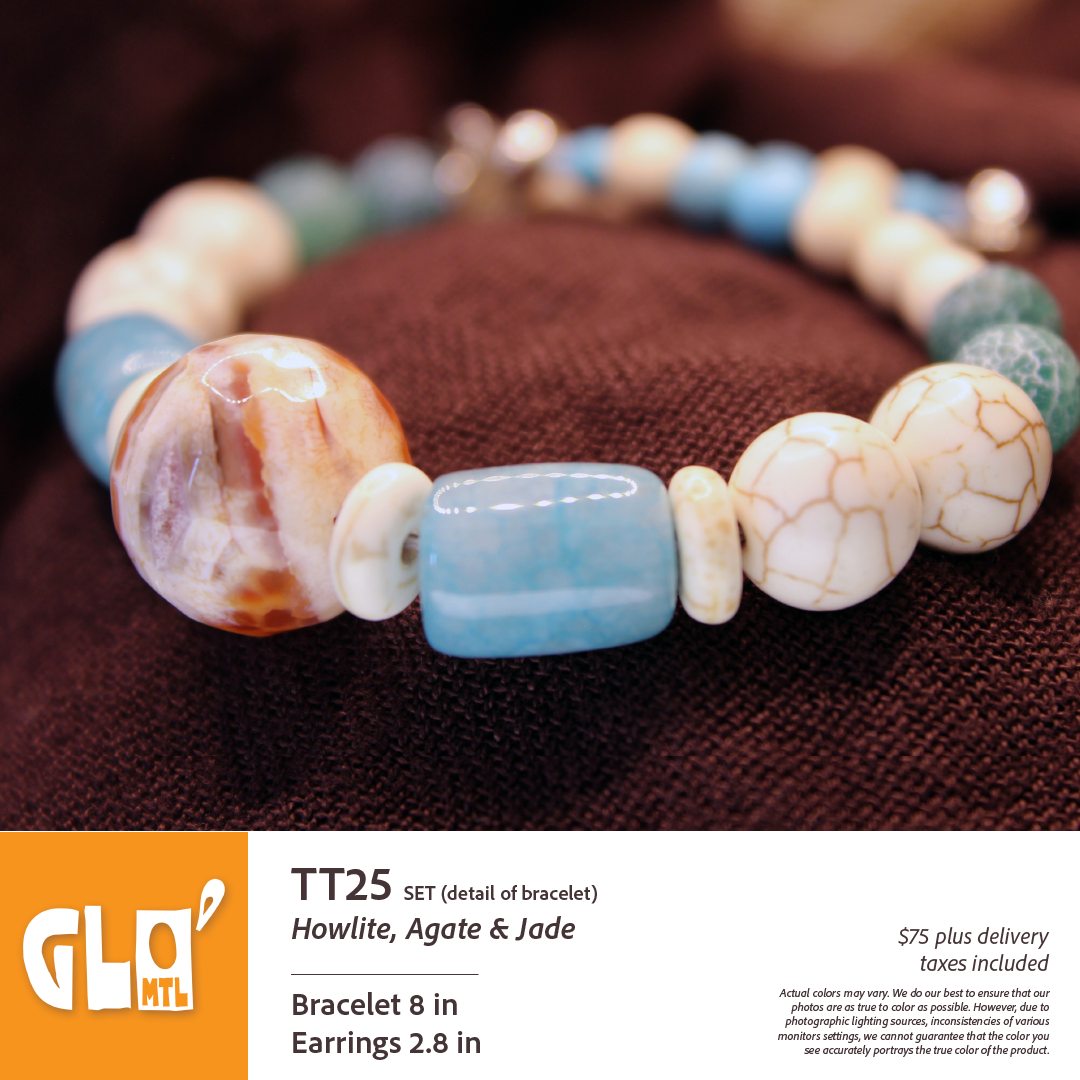 Howlite, Agate & Jade