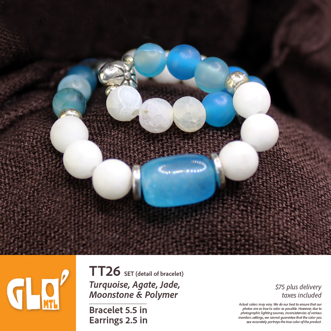 Turquoise, Agate, Jade, Moonstone & Polymer