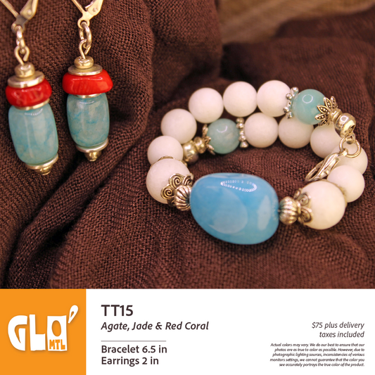Agate, Jade & Red Coral