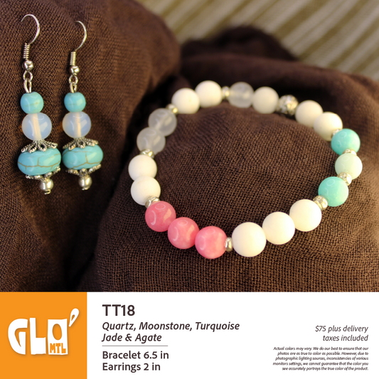 Quartz, Moonstone, Turquoise, Jade & Agate