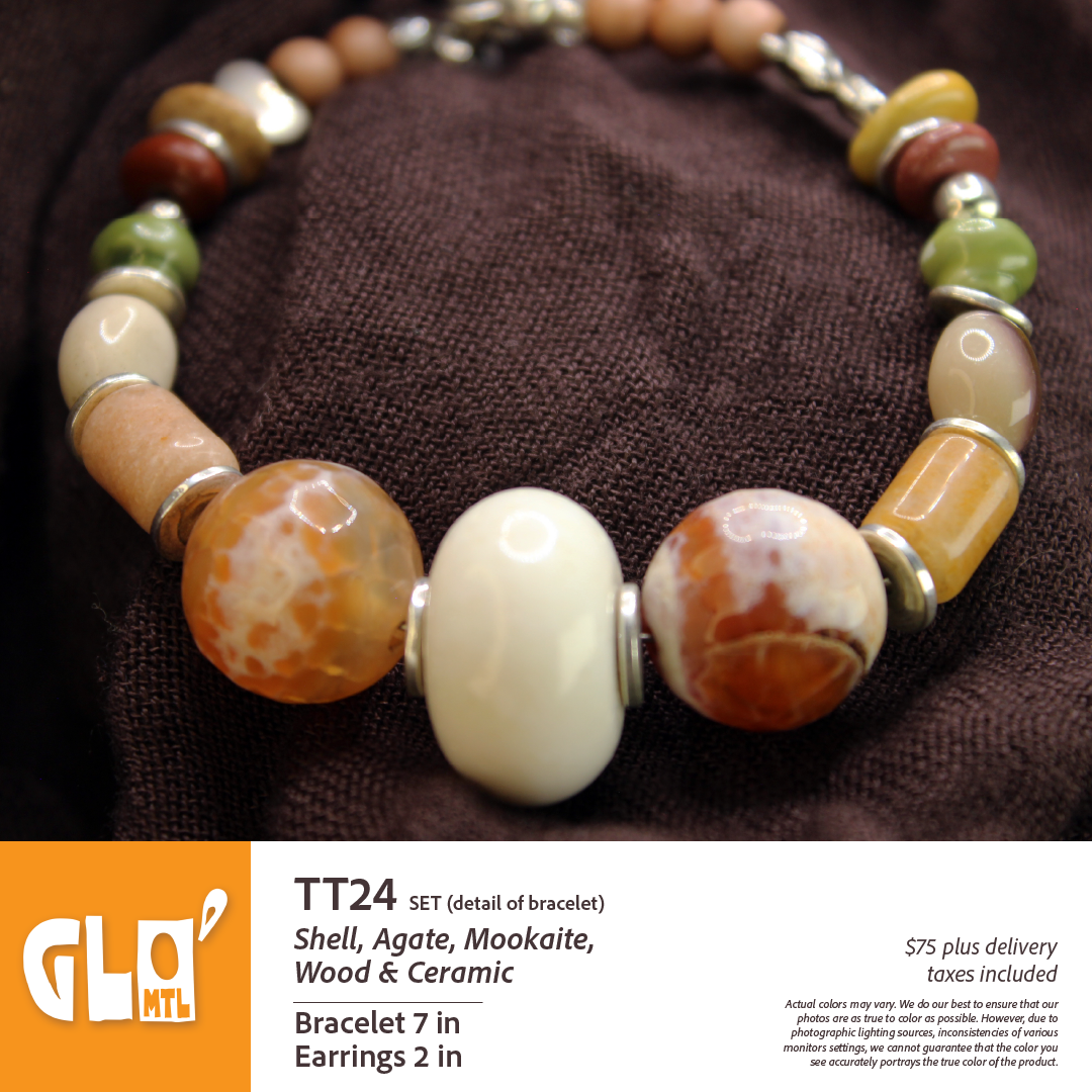 Mokaite, Shell, Agate, Wood & Ceramic