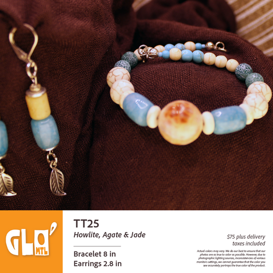 Howlite, Agate & Jade