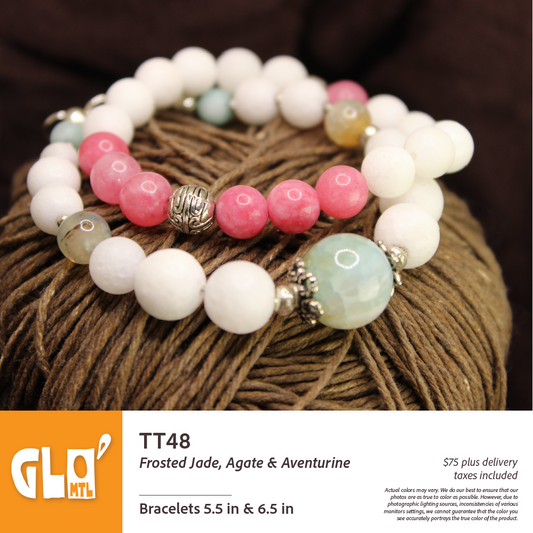 Frosted Jade, Aventurine & Agate
