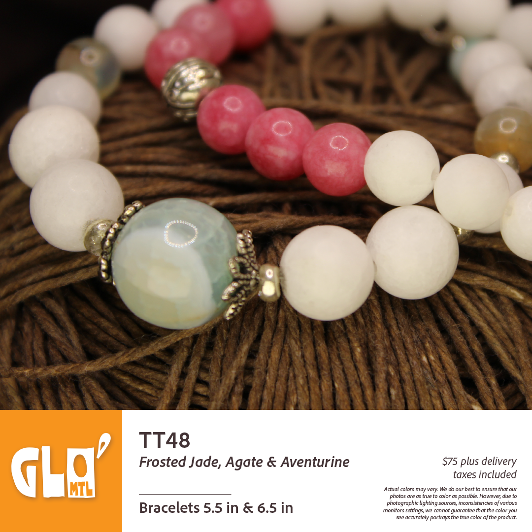 Frosted Jade, Aventurine & Agate
