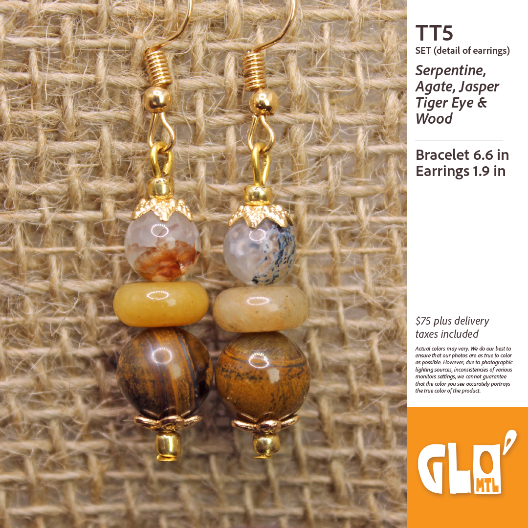 Serpentine, Agate, Jasper, Tigers Eye & Wood