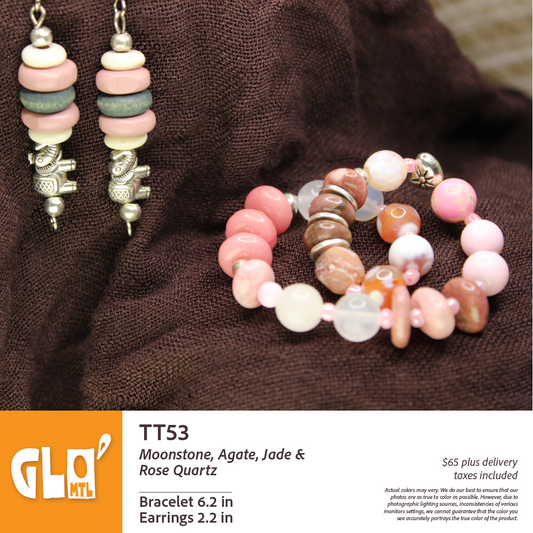 Jasper, Agate, Moonstone & Rose Quartz