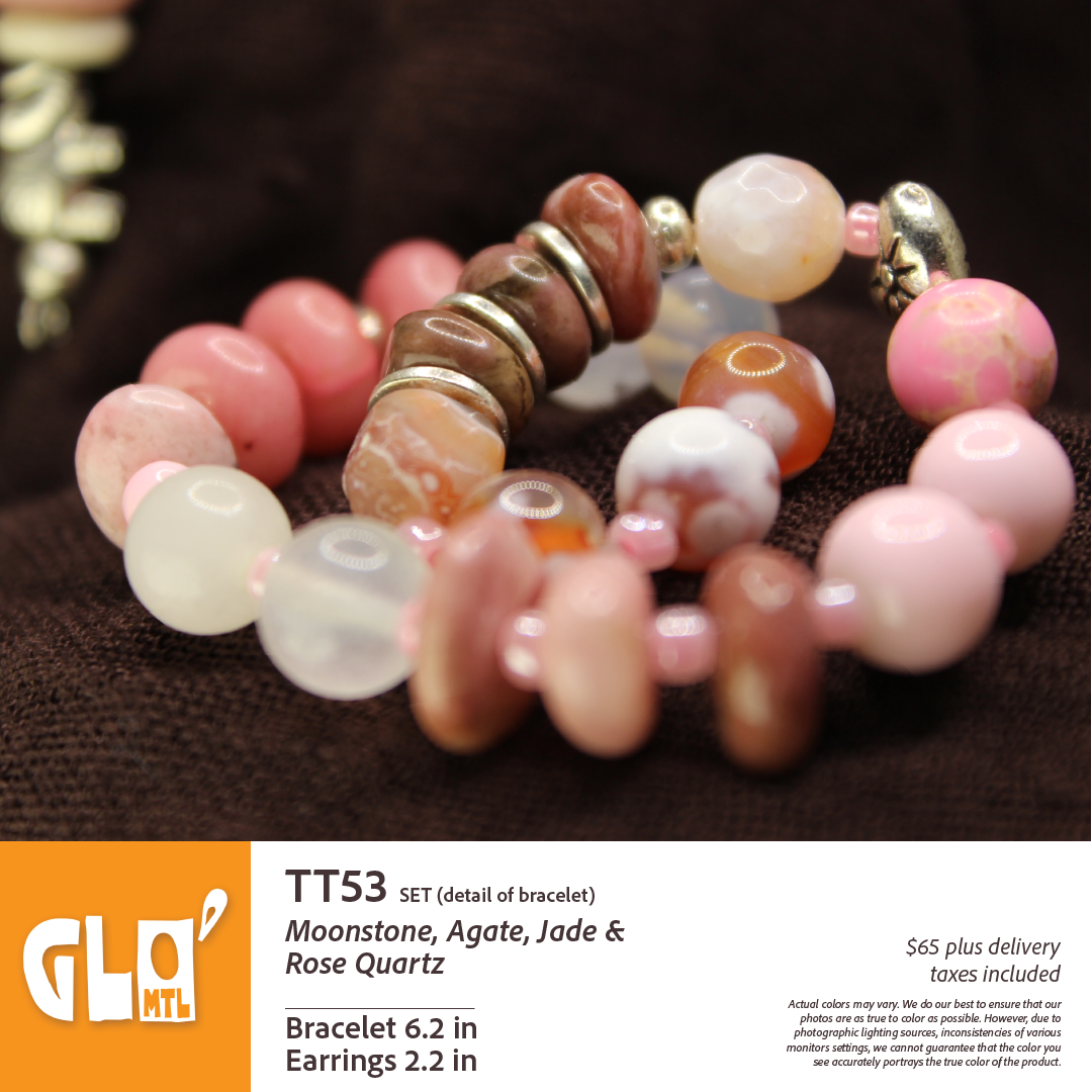 Jasper, Agate, Moonstone & Rose Quartz