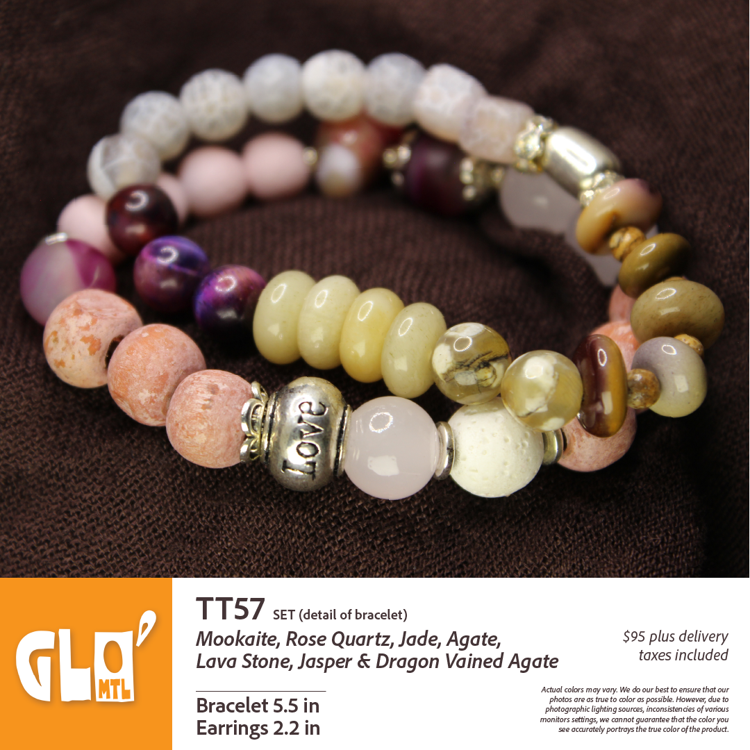 Mokaite, Rose Quartz, Jade, Agate, Lava, Jasper & Dragon Veined Agate