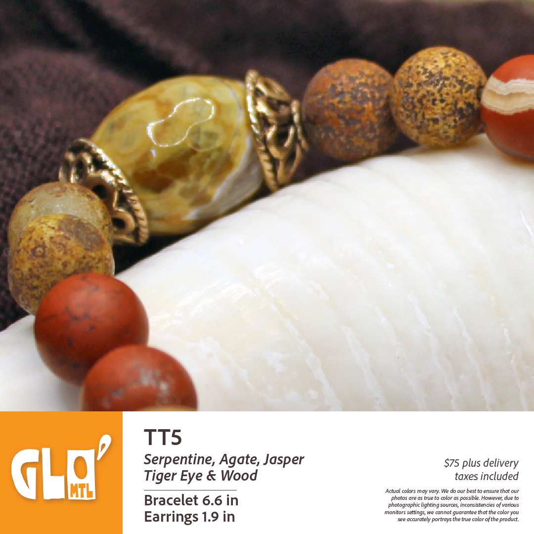 Serpentine, Agate, Jasper, Tigers Eye & Wood