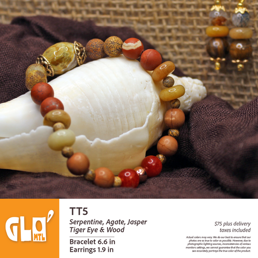 Serpentine, Agate, Jasper, Tigers Eye & Wood